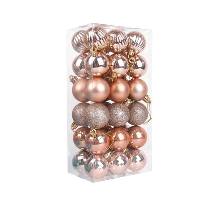 36/24pcs 40mm Merry Christmas Balls Christmas Tree Hanging Ball Ornaments Christmas New Year Party Home Decoration