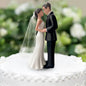 Elegant Bride & Groom Wedding Cake Topper with White Mesh Veil – Perfect for Engagements, Bridal Showers & Anniversaries