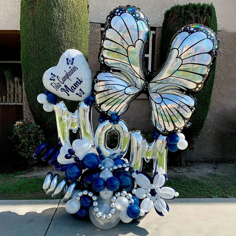 1set Mother's Day Decorations Balloon I Love You Mom Sliver Rose Gold Letter Aluminum Film Balloon Mothers Gifts Supplies Globos