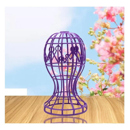 Lantern Shape Plastic Wig Stand Hat Cap Holder Foldable Multi-Purpose Wig Head Stand Storage Rack wig accessories