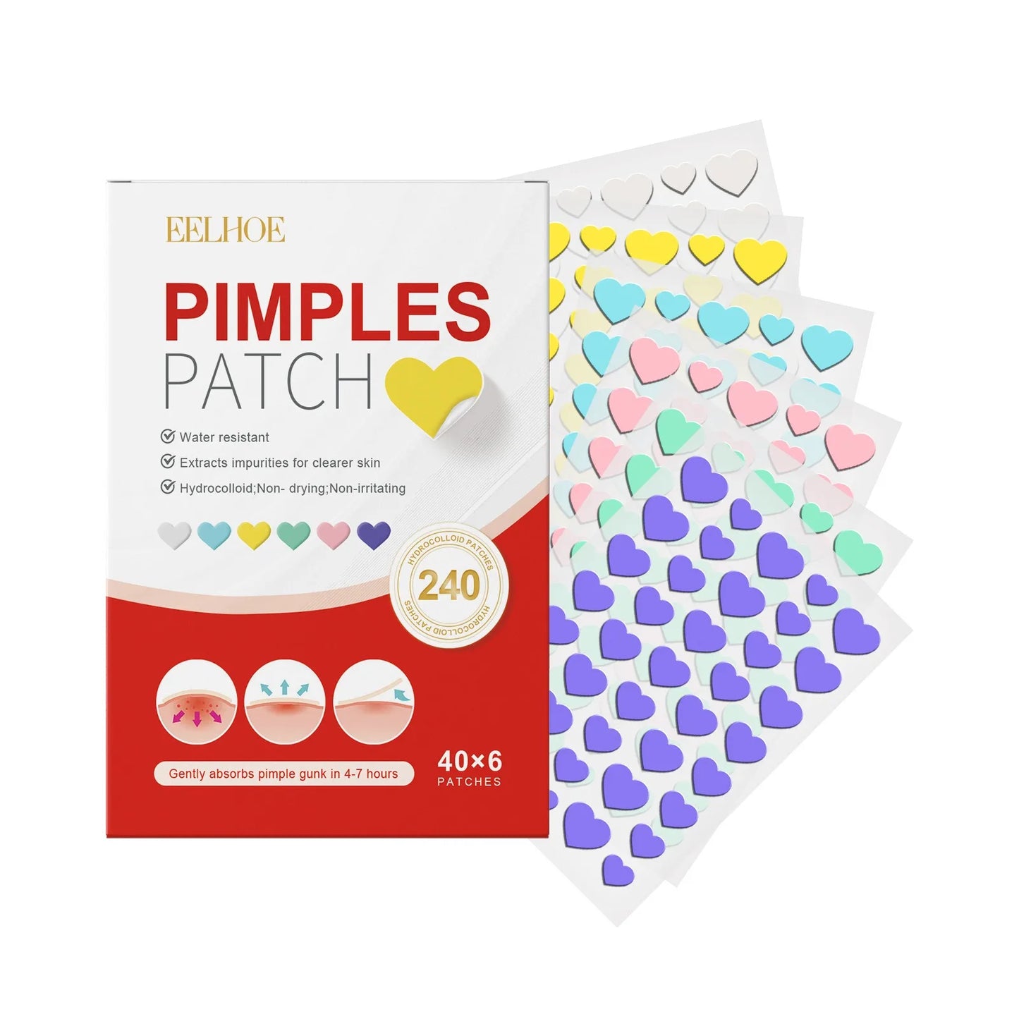 240 pc Acne Patches Heart/Star Shape Acne Dots for Blemishes