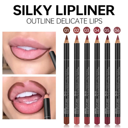 6 pack long lasting smudge proof lip liner
