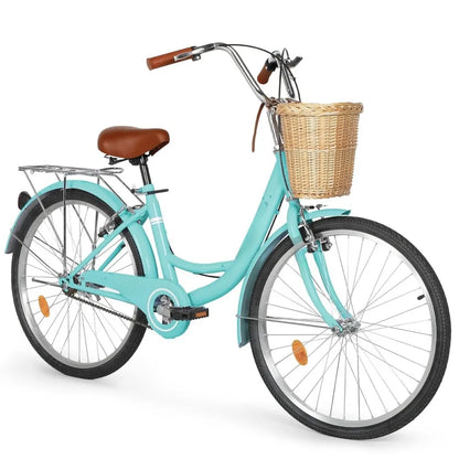 Beach Cruiser Bike, Commuter Bicycle for Adult and Women,High-Carbon Steel Comfortable City, Customized