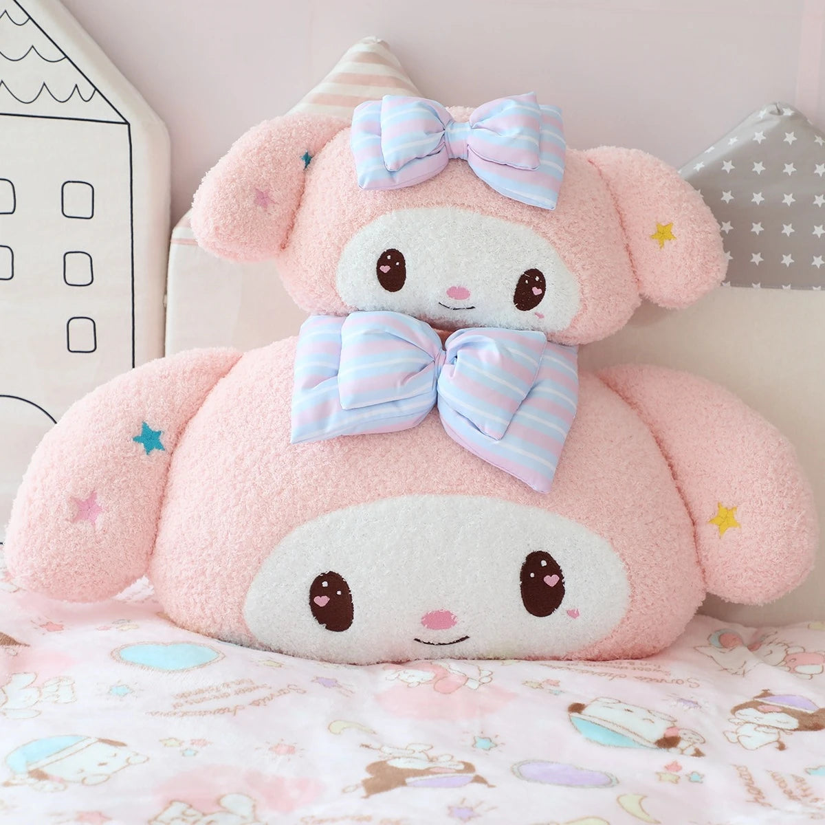 Lovely Kuromi My Melody Back Cushion Home Deocr