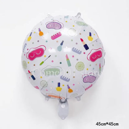 Lipstick Nail Polish Aluminum Film Ballons Girls Makeup Beauty Theme Birthday Party Decoration Balloons