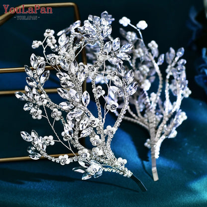 Luxury Bridal Rhinestone Headband: Elegant Wedding Tiara and Pageant Hairpiece