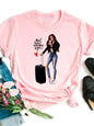 Maycaur Hot Sales Printed Female Tshirt Women Fashion Graphic Printed T-Shirt Harajuku Korean Style Short Sleeves Clothes Female