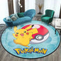 MINISO Elf Pokémon printed round carpet game soft floor mat home living room bedroom room decoration non-slip and anti-fading