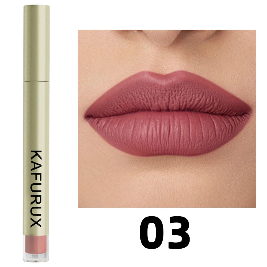 20 colors sexy long lasting velvet matte lip gloss liquid lipstick lip makeup red pink brown nonstick cup waterproof lip glaze