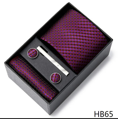 Men's  Tie Pocket Squares Necktie Box Set