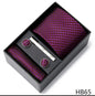 Men's  Tie Pocket Squares Necktie Box Set