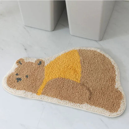 Soft Cartoon Imitation‑Cashmere Floor Mat for Bedroom, Bathroom & Home Décor