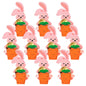 10/20/30pcs Easter Cute Bunny Rabbit Carrot Paper Cookie Candy Box Gift Packing Boxes for Kids Birthday Happy Easter Party Gifts