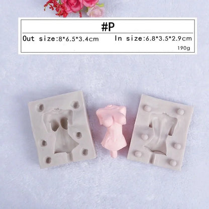 3D Doll Body Silicone Mold Fondant Chocolate Cake Decorating Tool DIY Clay Soft Pottery Doll Human Body Hand and Feet Mold