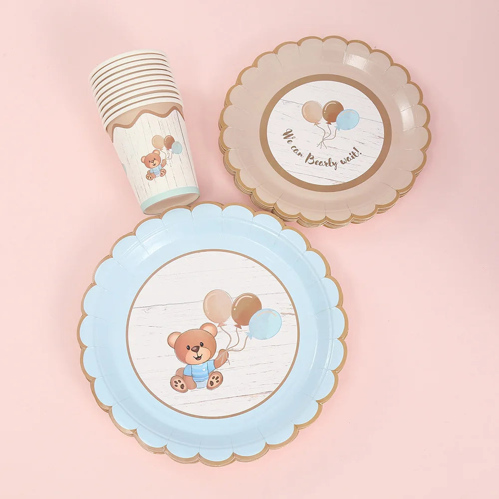 Brown Teddy Bear Party Baby Shower Supplies