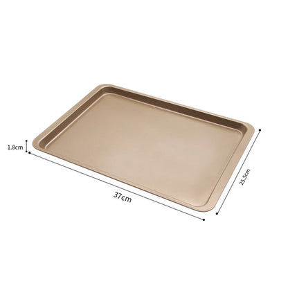 14‑Inch Black Carbon Steel Baking Tray – Bread, Cookies & Oven Use