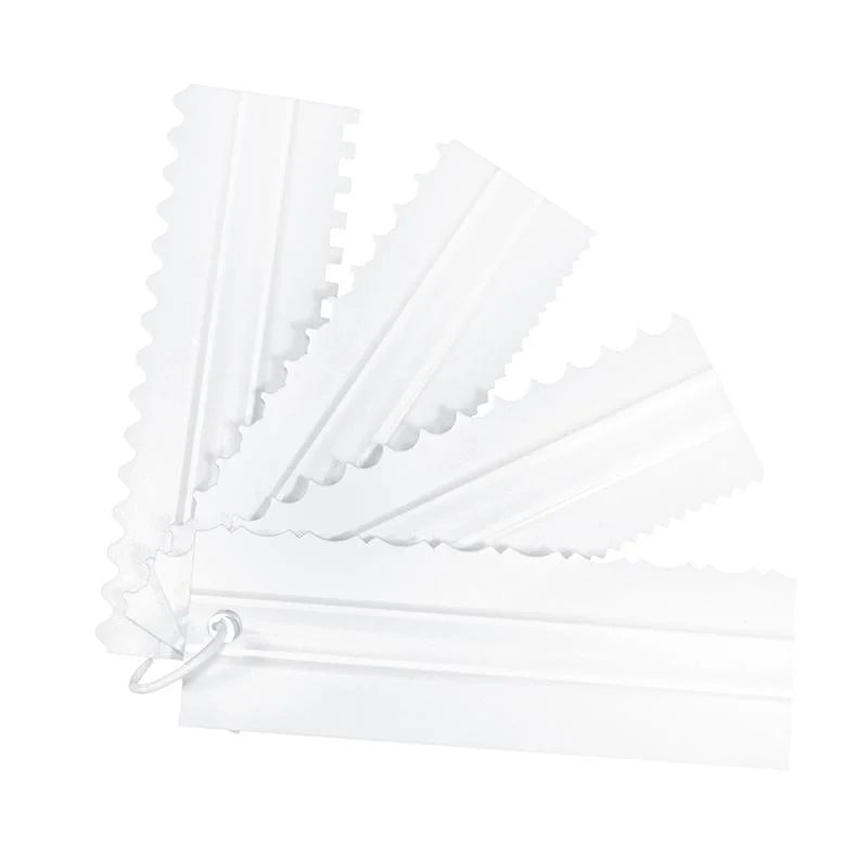 4PCS/Set Plastic Double Sided Tooth Cake Scraper Pattern Cream Scraper DIY Baking Tools Baking Accessories