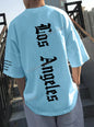 Men’s LOS ANGELES Print T‑Shirt – Loose Fit Short Sleeve