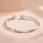 925 Sterling Silver Full-blown Flowers Bracelet