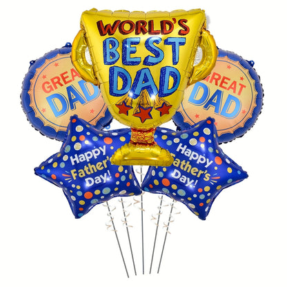 Father's Day Balloons Party Decoration Great Father Helium Balloon trophy Globos