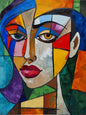 Abstract Pearl Girl Diamond Art – DIY Diamond Painting Mosaic, Handmade Embroidery Wall Décor
