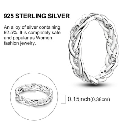 Rings Original 925 Sterling Silver Rings Simple Zircon Heart Ring For Wedding Valentine's Day Women Ring Jewelry Gift