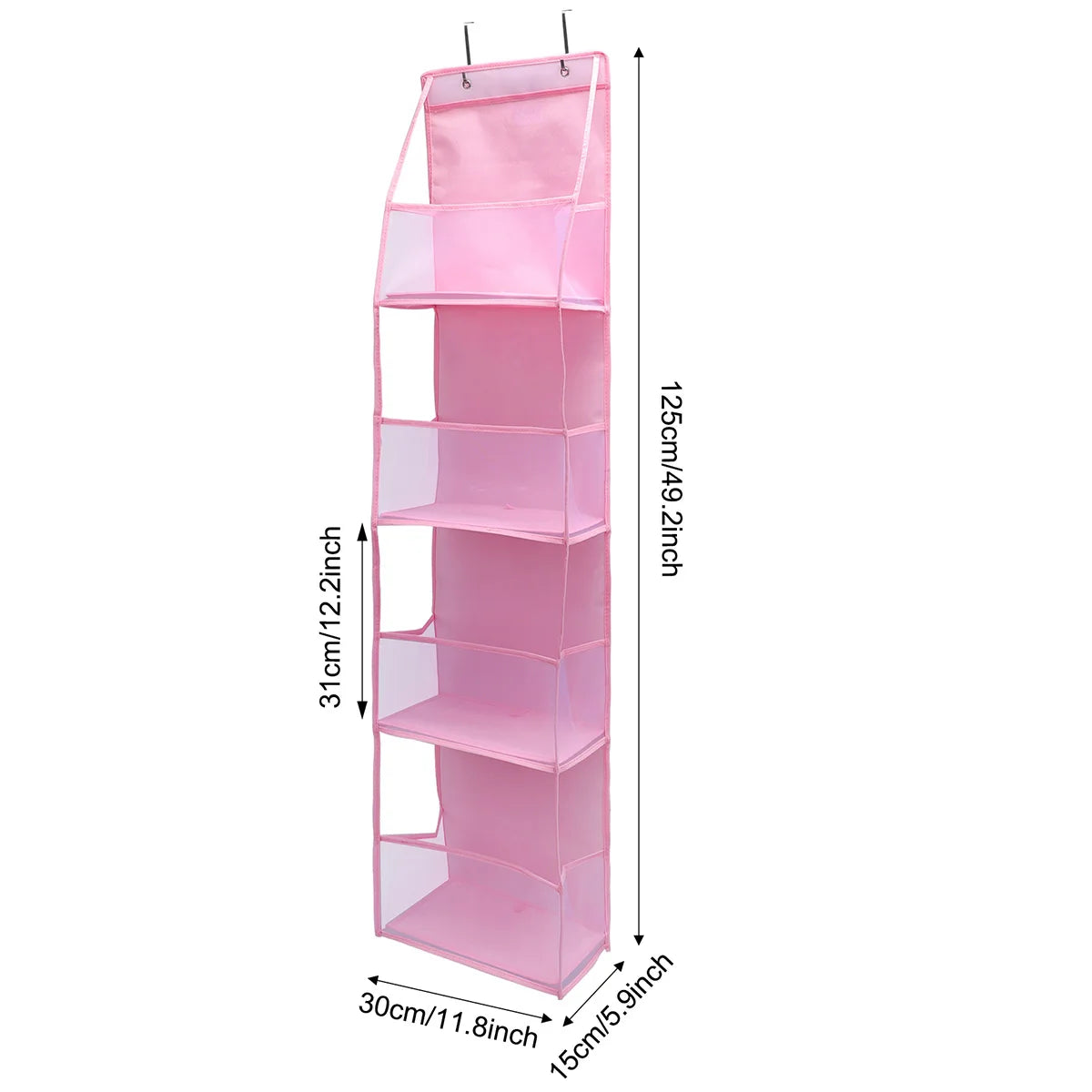 4/6-Tier Hanging Storage Bag Foldable Organizer Over-The-Door Holder For Hair Accessories Snacks Toys Clothes Storage Holder