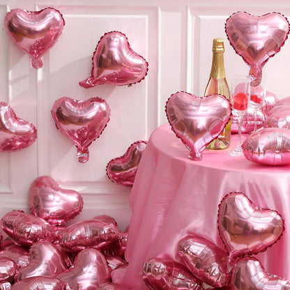 50pcs 5inch red heart balloons for Valentine's Day, birthdays, anniversaries, weddings, parties, decorations, balloons