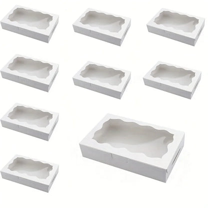 10/20pcs paper gift box with display window, suitable for wedding, birthday, holiday mother's day and other occasions