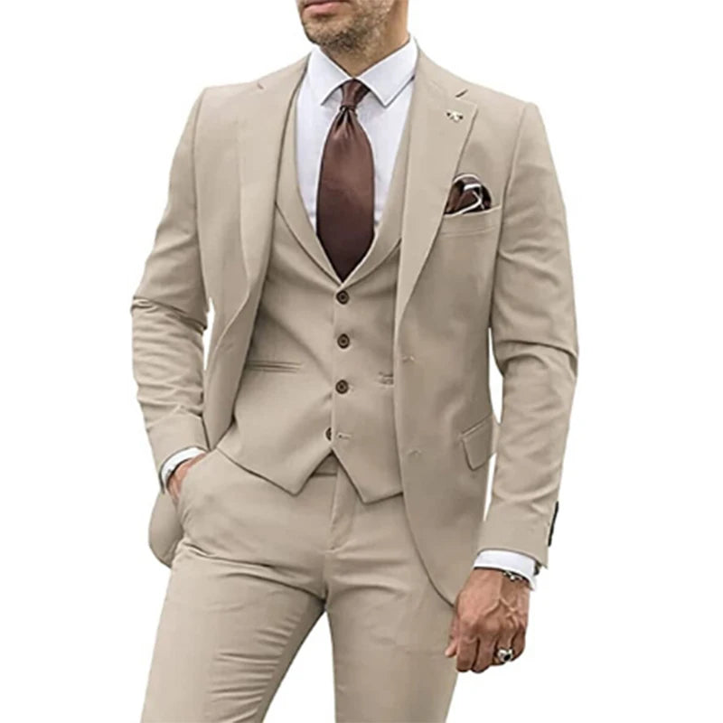 3 Pieces Tuxedo Suits for Men Slim Fit