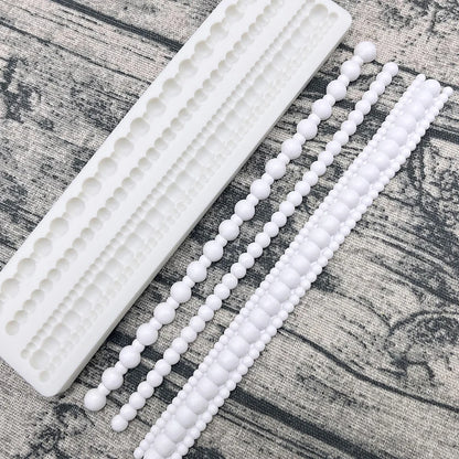 Pearl Rope Wave Flower Gemstone Shape Cake Side Lace Silicone Sugarcraft Mold Fondant Cake Decorating Tools