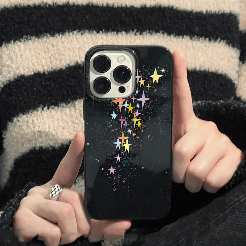 Colorful Stars Phone Case  For Iphone 16 Pro Max TPU Case Minimalism Cute Personality For IPhone 14 13 12 15 Pro Covers