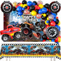 26‑Piece Racing Car Party Decorations Set – Balloons, Tablecloth & Backdrop