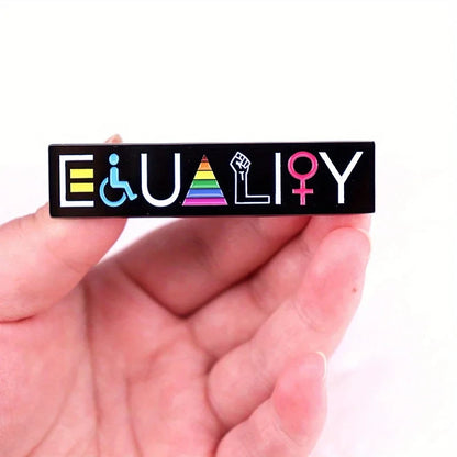 Rainbow LGBT Encourage Letters Metal Enamel Badge Gay Lesbian Asexual Transgender Adaptive Lapel Pin Jewelry Gifts Accessories