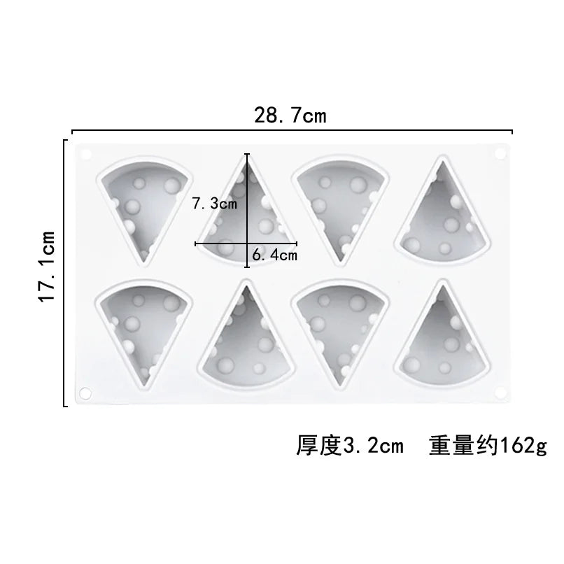 3D Mousse Cake Baking Mold Heart Cheesecake Dessert Diamond Monoporcji Silicone Mould Candle Soap Making Supplies Pastry Tools