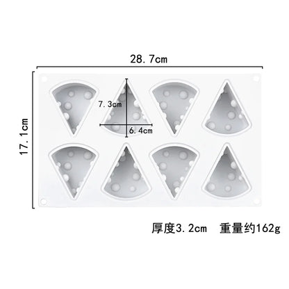 3D Mousse Cake Baking Mold Heart Cheesecake Dessert Diamond Monoporcji Silicone Mould Candle Soap Making Supplies Pastry Tools