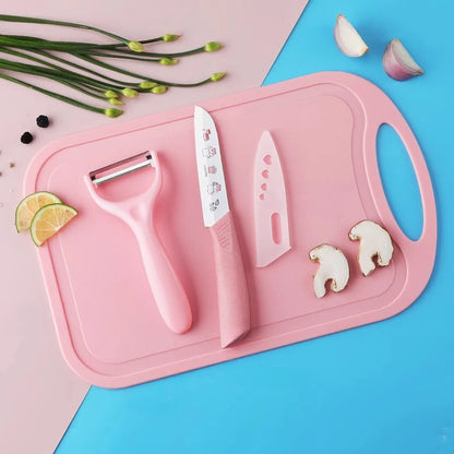 Knife set vegetable knife chopping board 2 in 1 sharp full set of kitchen utensils household chopping vegetables and meat knife