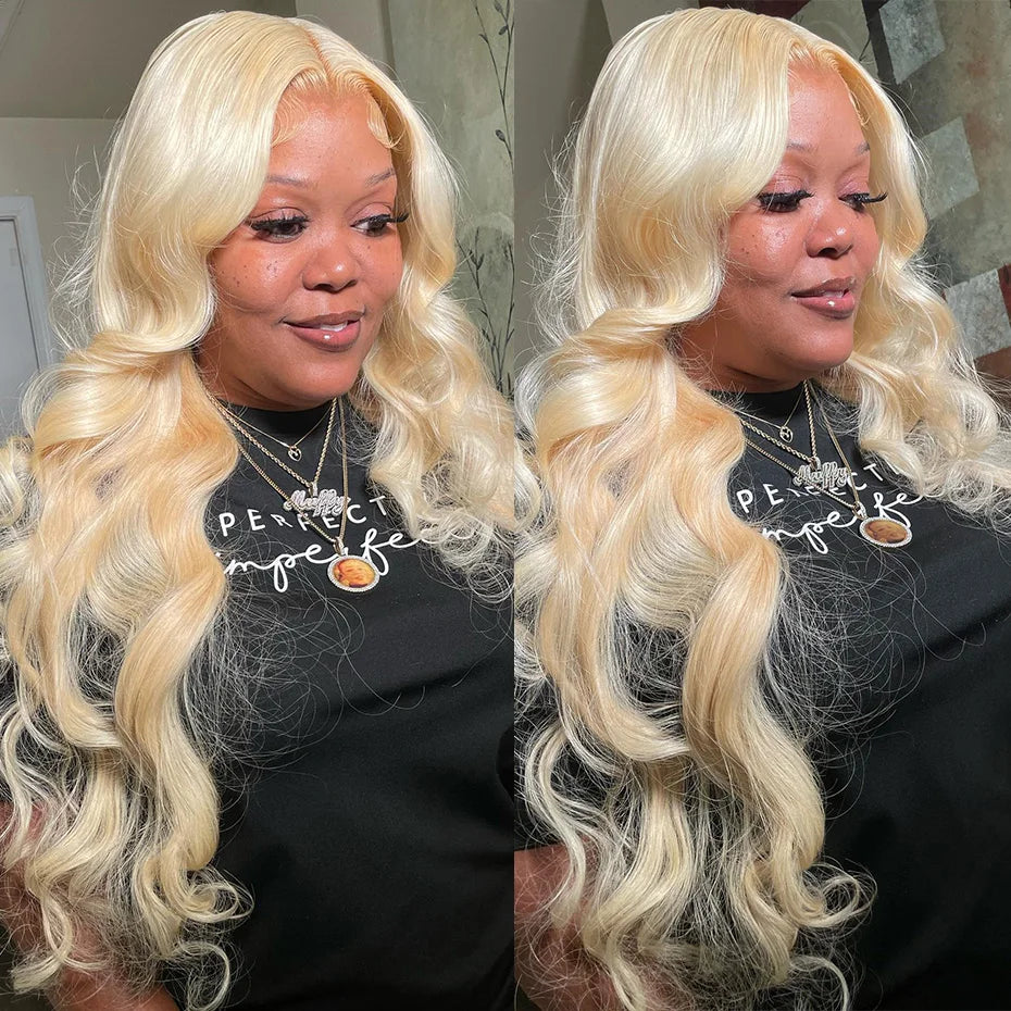 40 42 Inch 613 Blonde Lace Front Wig Human Hair Remy Brazilian 13x4 13x6 360 Hd Transparent Body Wave Lace Frontal Wig For Women