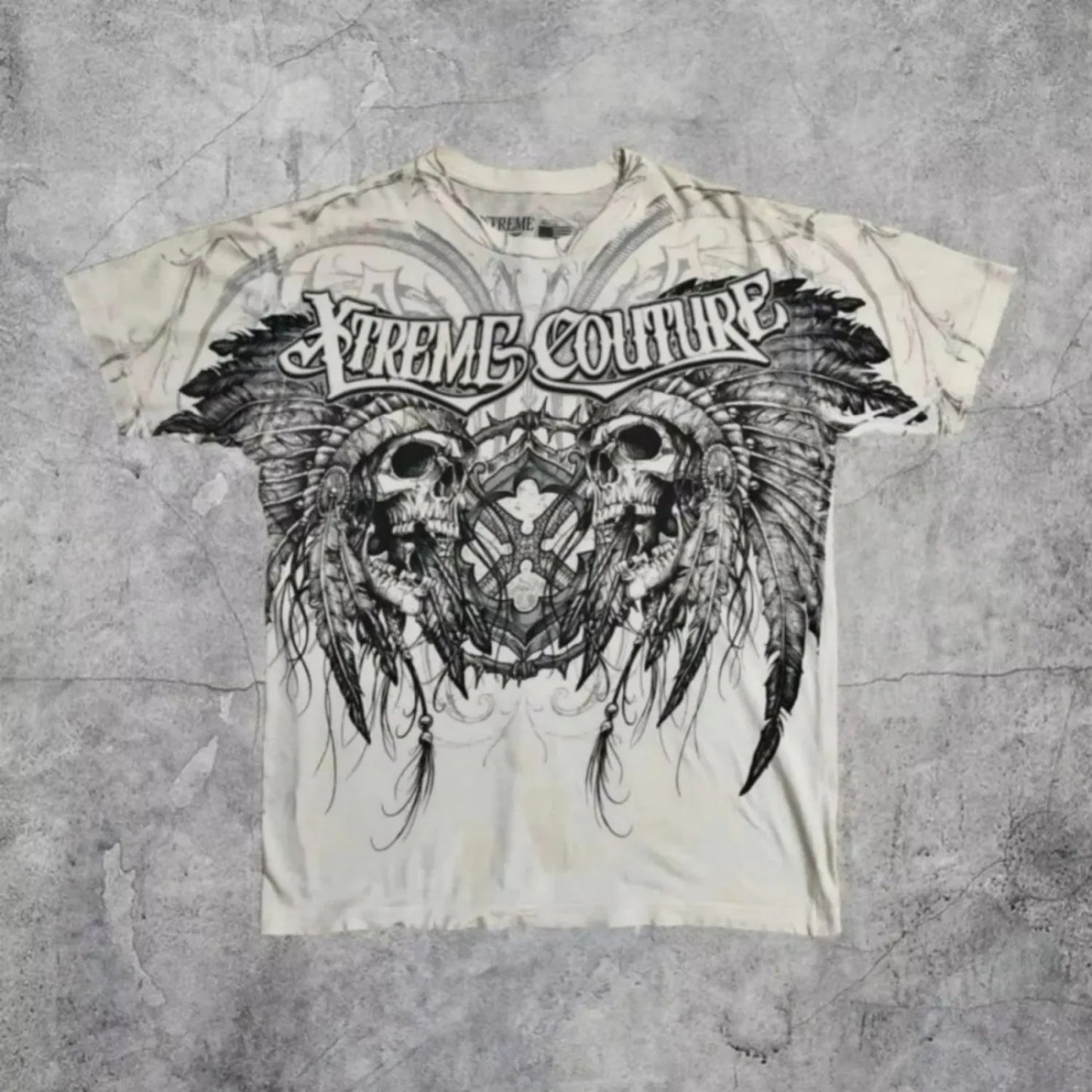 Men's Skull with Wings Graphic Printed T-shirt