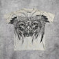 Men's Skull with Wings Graphic Printed T-shirt
