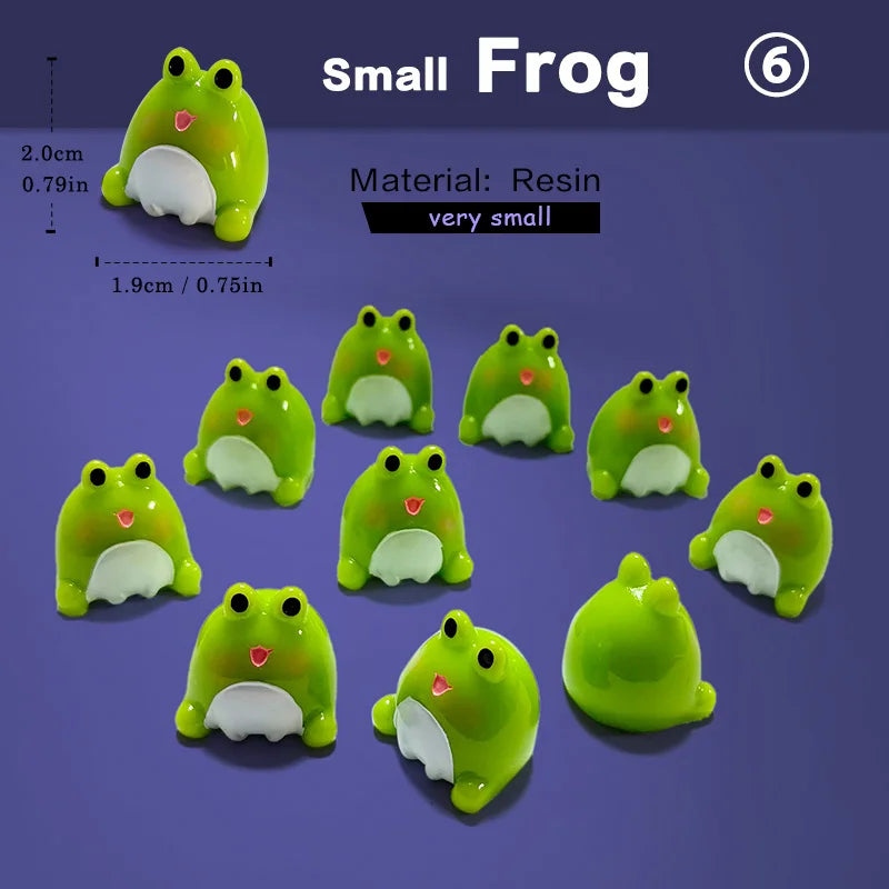 10Pcs Easter Rabbit Dinosaurs Capybara Duck Fox Pig Cat Turtle Frog Bird Figurine Miniature Fairy Garden Decoration Accessories