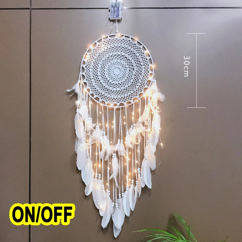 big dream catcher hanging/light decoration nordic decoration home girls room/nursery/kids decor dreamcatcher children room new 5