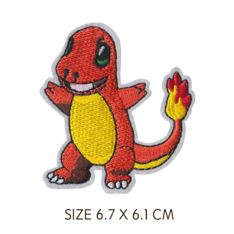 30‑Style Pokemon Embroidery Cloth Patches – Pikachu & Cartoon Iron‑On/Sew‑On Appliques for DIY Clothing