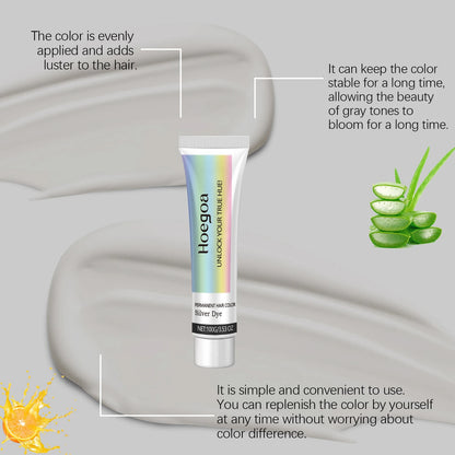 Permanent Grey Hair Dye Styling Hair Color Wax Shampoo No Damage Quick Coloring Long-Lasting Professional Hair Dyeing Cream