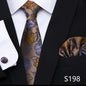 Tie Pocket Squares Cufflink Necktie Set