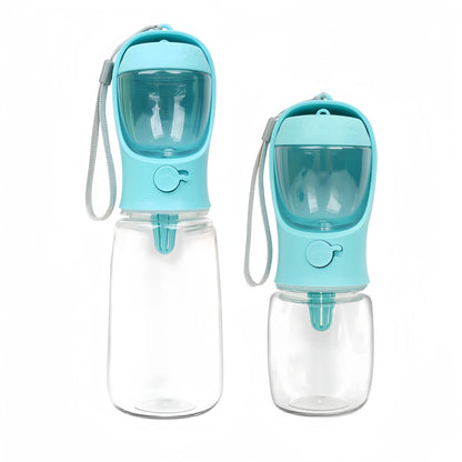 Dog/Cat Portable Feeding and Watering Bottle with Cup Food Dispenser