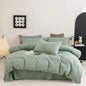 Solid Color Quilt Cover New Milled Washed Cotton Single Bed Duvet Europe US Popular Skin-friendly 220x240 Double Use Bedding