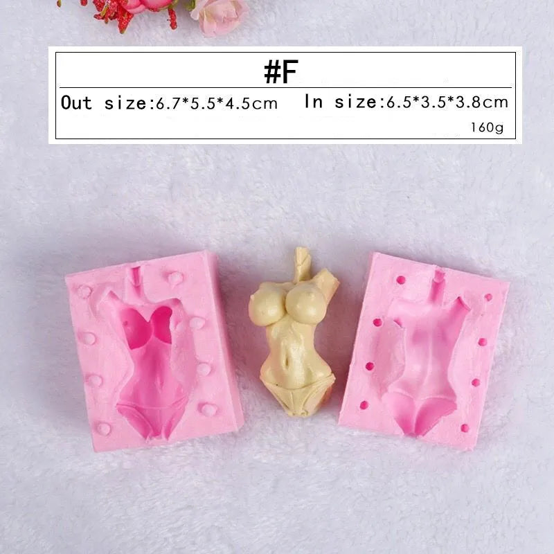 3D Doll Body Silicone Mold Fondant Chocolate Cake Decorating Tool DIY Clay Soft Pottery Doll Human Body Hand and Feet Mold