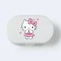 Cartoon Hello Kitty My Melody Plastic Pill Box Mini Tablet Case Anime Kawaii Portable Travel Medicines Storage Case Container