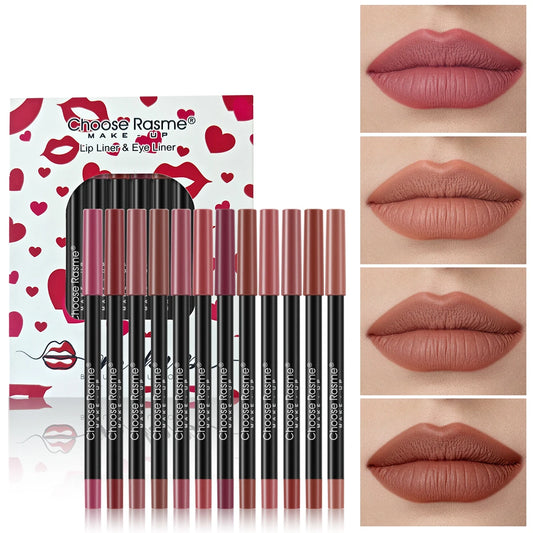 12 pcs Waterproof Matte Lip Liner Pencil Set